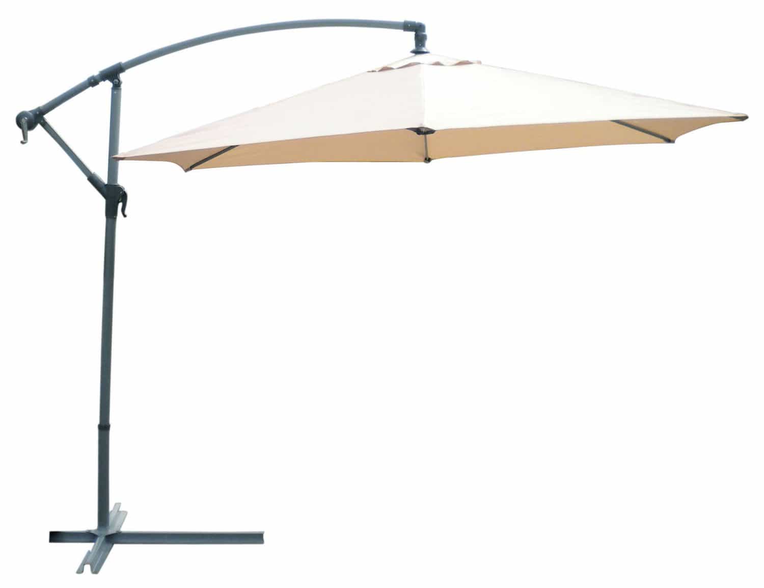 Black  Greenbay 3m Garden Patio Banana Parasol Outdoor Sun Shade Shelter Crank Hanging Rattan Black~p59420779