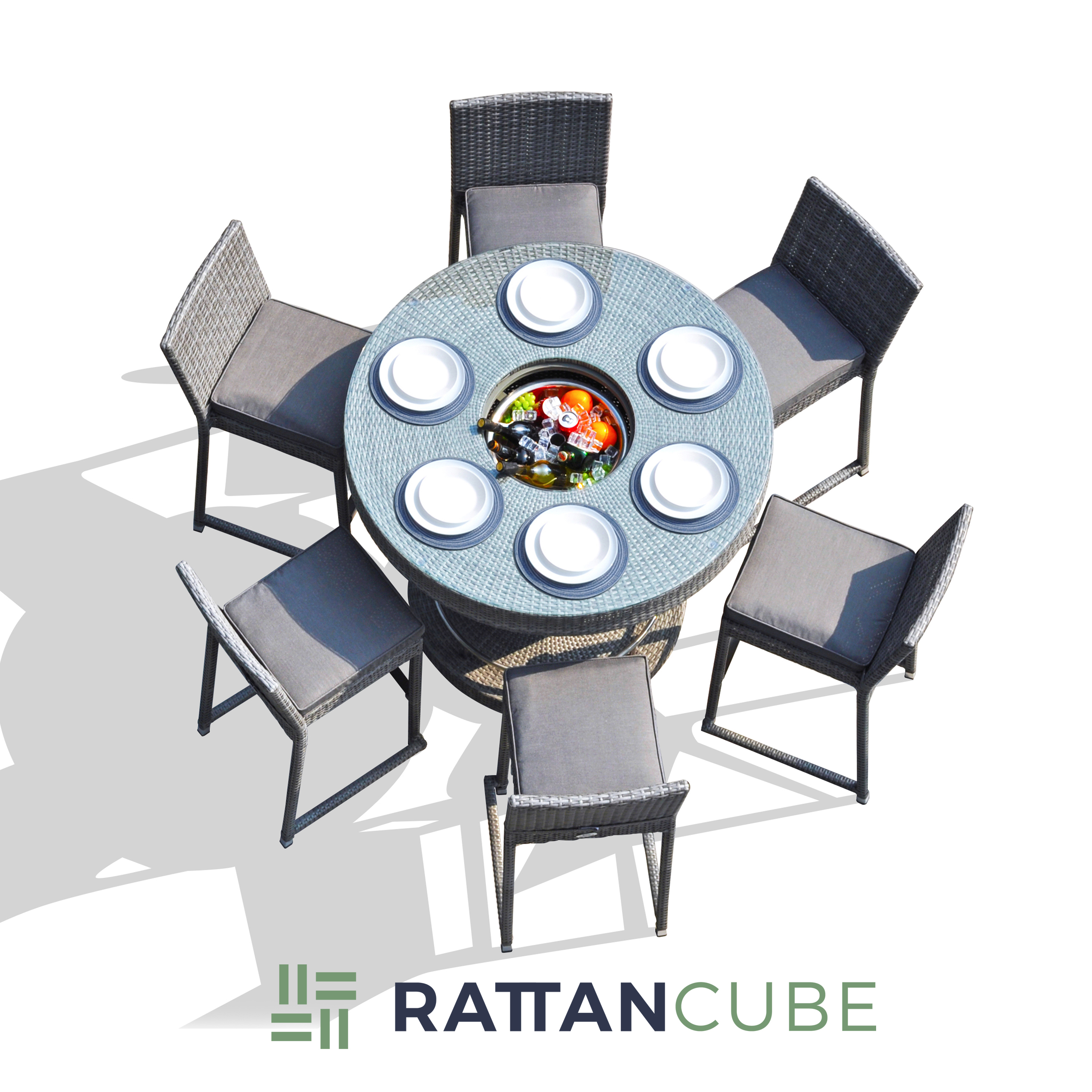Buddha Bar Ice table - Rattan Cube
